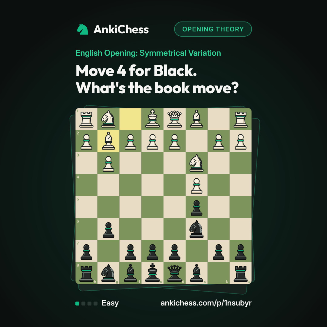 Move 4 for Black. What's the book move?