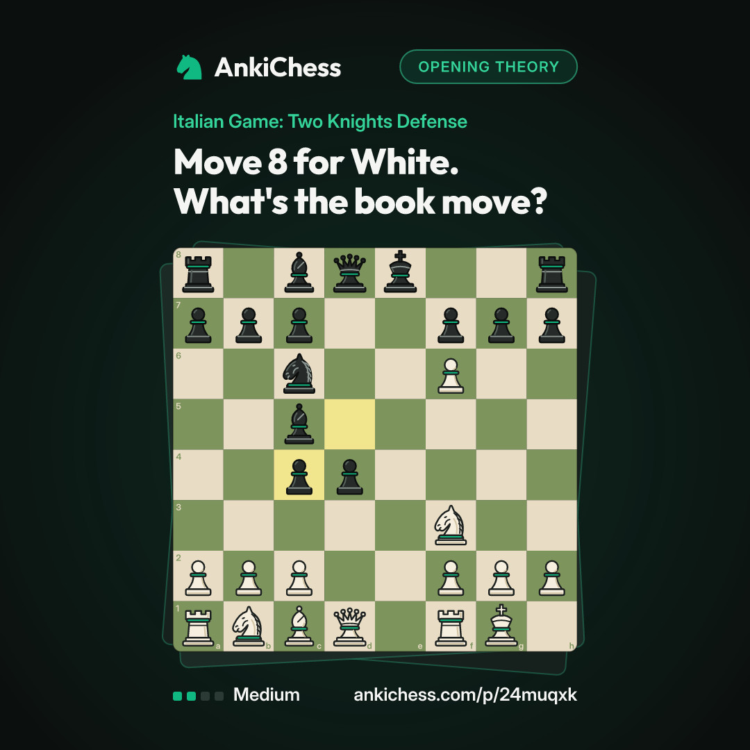 Move 8 for White. What's the book move?